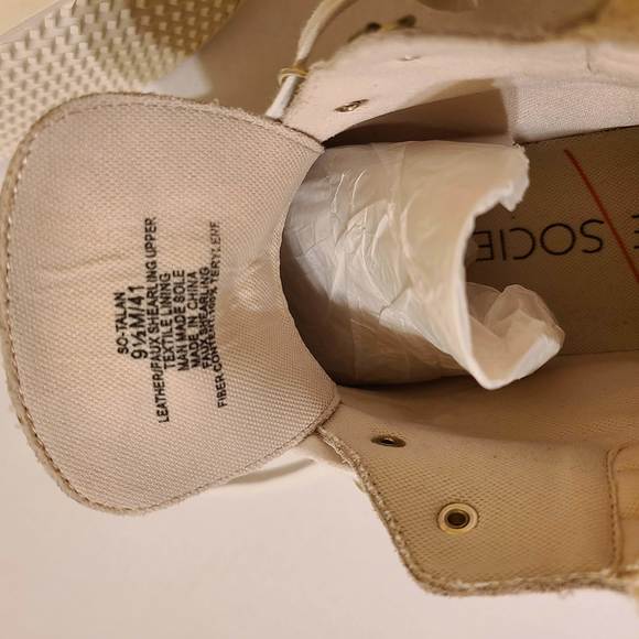 SOLE SOCIETY Talan Sneaker In Latte/ Natural Suede - 9.5 - Picture 7 of 7